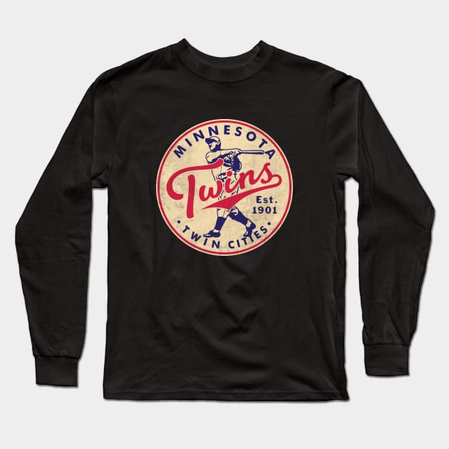 Old Style Minnesota Twins 1 by Buck Tee Long Sleeve T-Shirt by Buck Tee